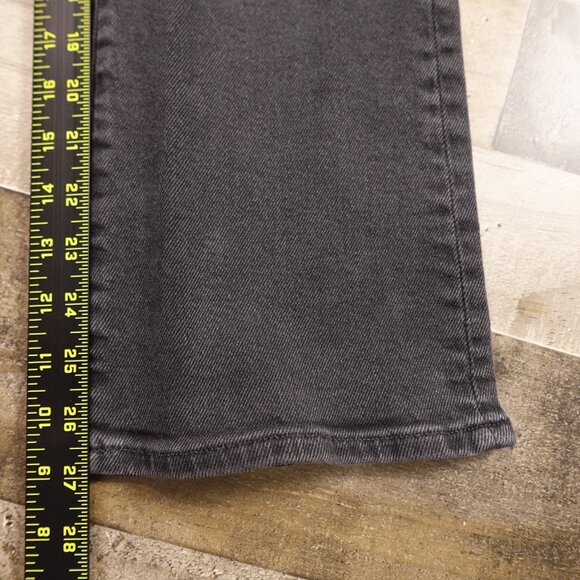 Madewell Mid-Rise Kick Out Jeans Women’s 27 Black Washed Stretch Denim 27” - Picture 4 of 12